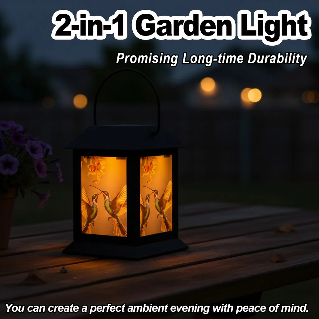 2Pcs Solar Outdoor Lights Solar Lights Outdoor Solar Lantern Waterproof Solar Garden Lights Solar Garden Lights Hanging Solar Lights Solar Landscape Lighting Solar Night Light