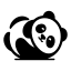 panda sideways