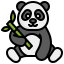panda with bamboo