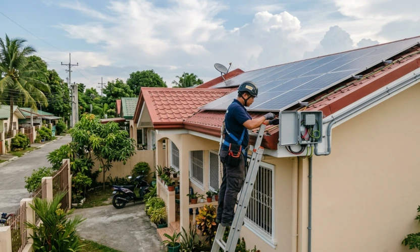 Solar setup maintenance and safety inspection in the Philippines